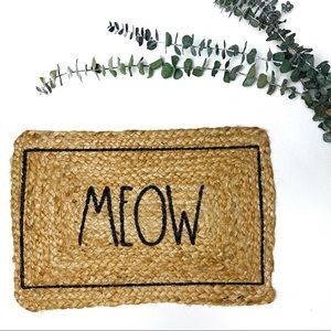 RAE DUNN (2$/20) Meow Cat Jute Water/Food Bowl Mat